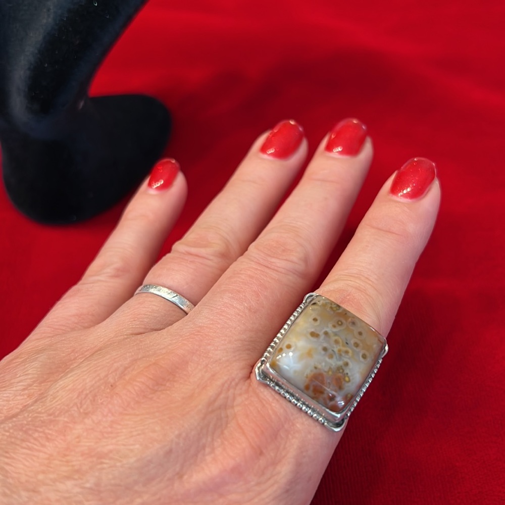 Silver Square Ring - image 4